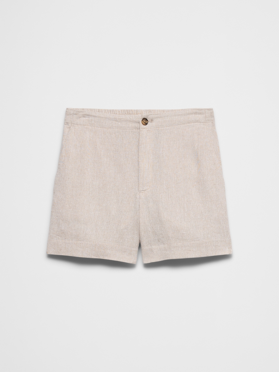 Linen-Blend High-Rise Short