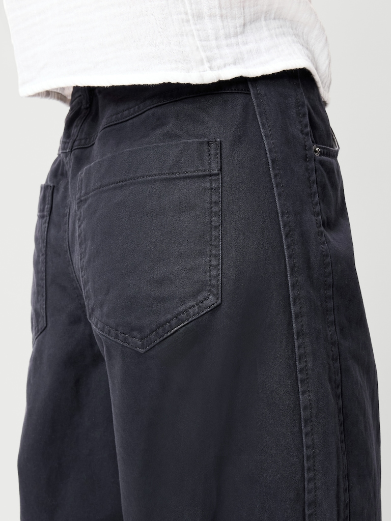 Mid-Rise Barrel Chino Pants