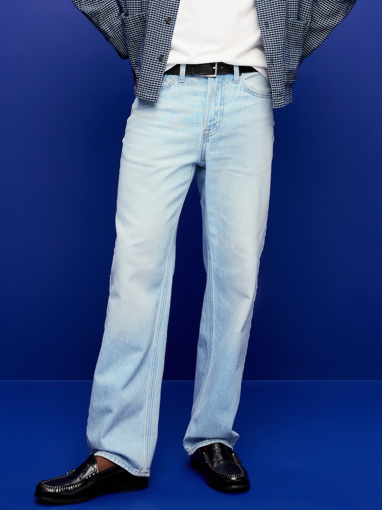 Structured Loose Non-Stretch Jeans