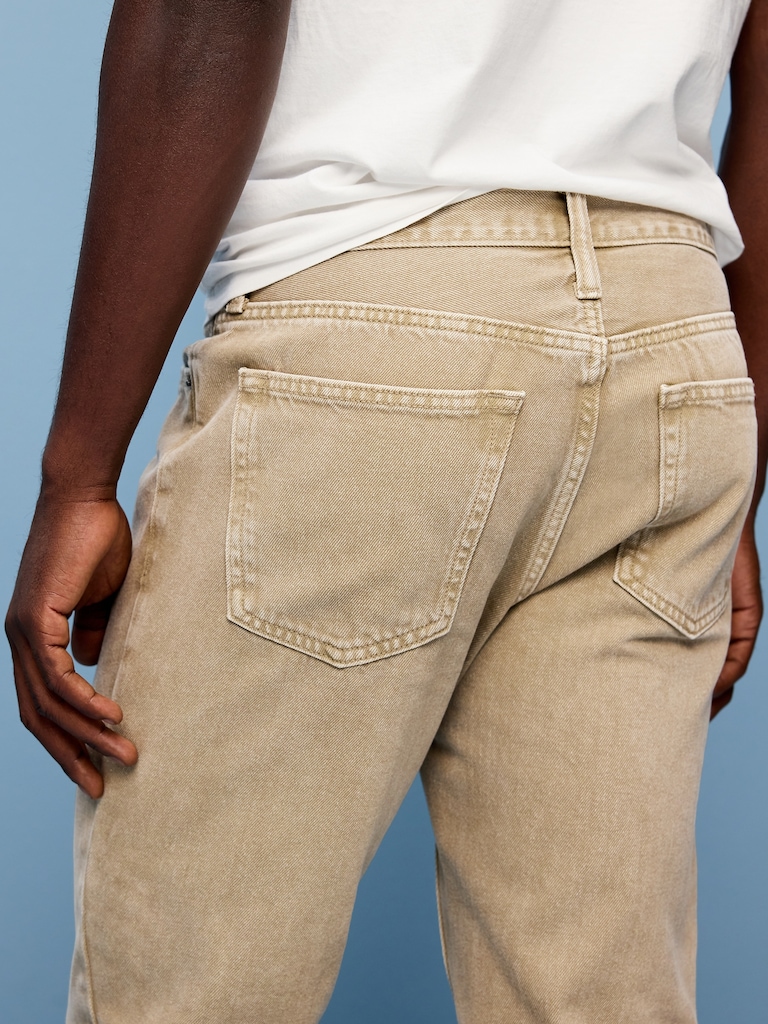 Structured Straight Non-Stretch Jeans