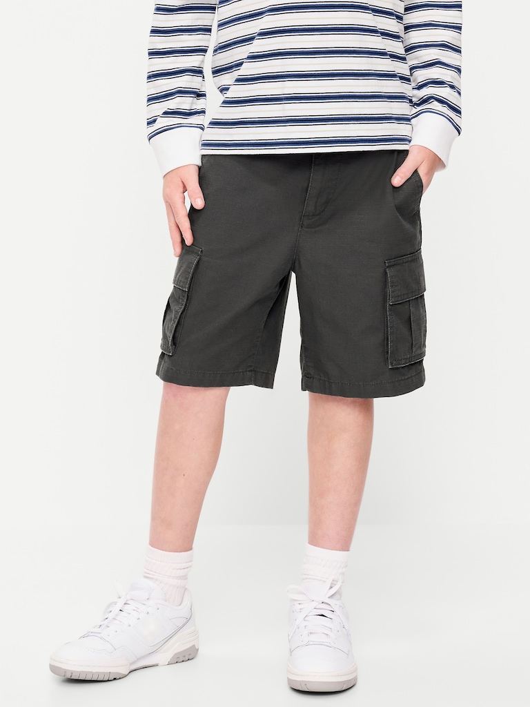 Knee Length Baggy Ripstop Cargo Shorts for Boys
