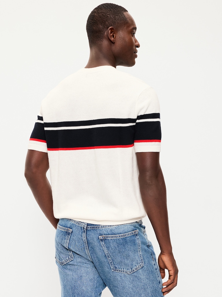 Relaxed Color-Block Sweater T-Shirt