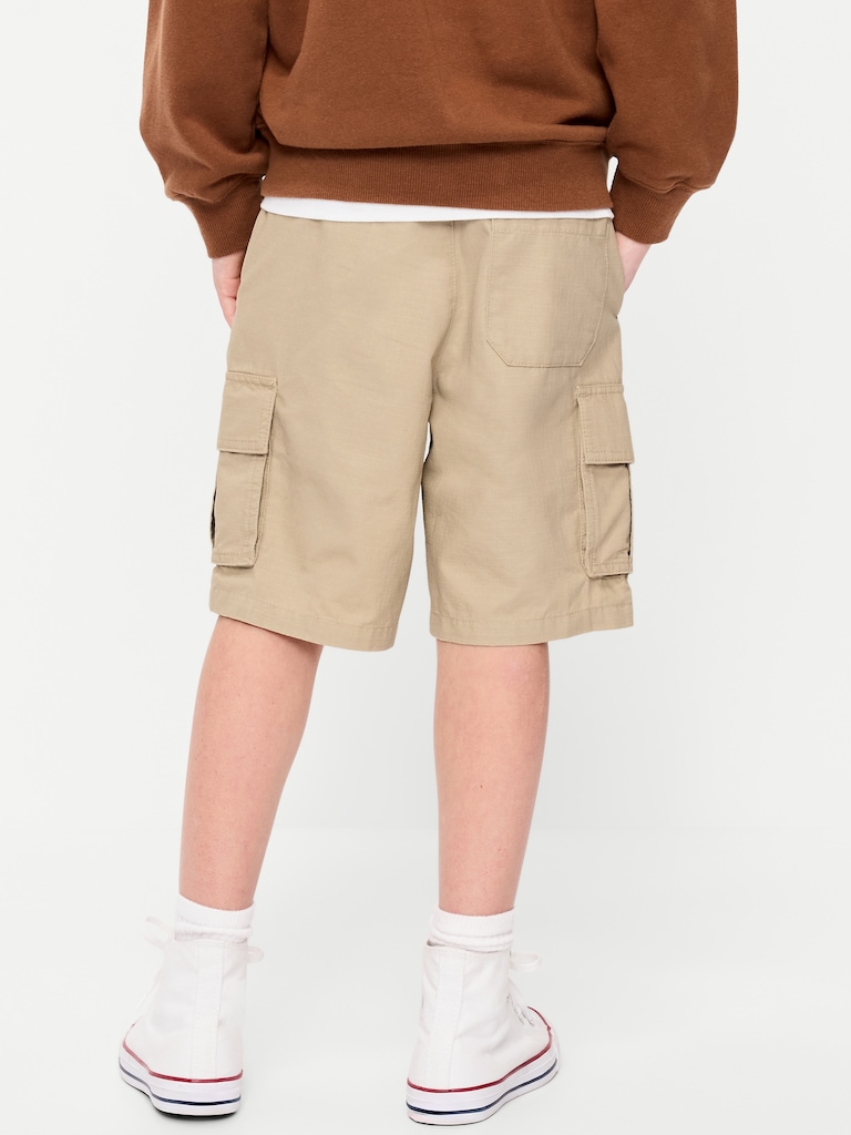 Knee Length Baggy Ripstop Cargo Shorts for Boys