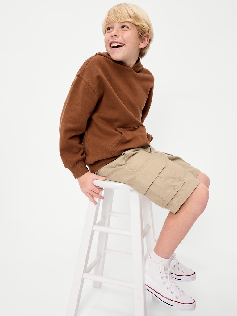 Knee Length Baggy Ripstop Cargo Shorts for Boys