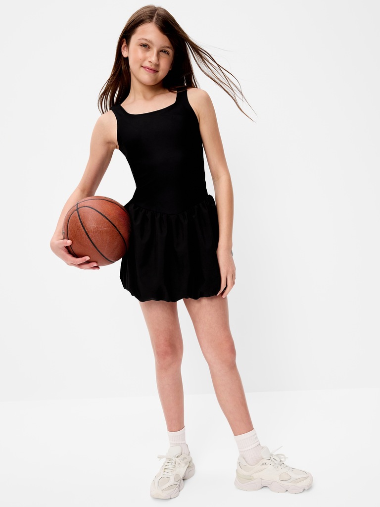 PowerSoft Sleeveless Bubble Athletic Dress for Girls