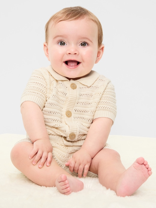 Crochet Crochet Sweater-Knit Shirt and Shorts Set for Baby on clearance at Old Navy — 57% off