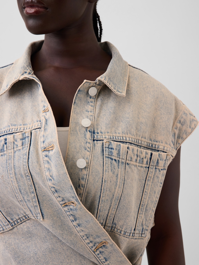 Gap × HFR Denim Oversized Vest by Nicole Benefield Portfolio