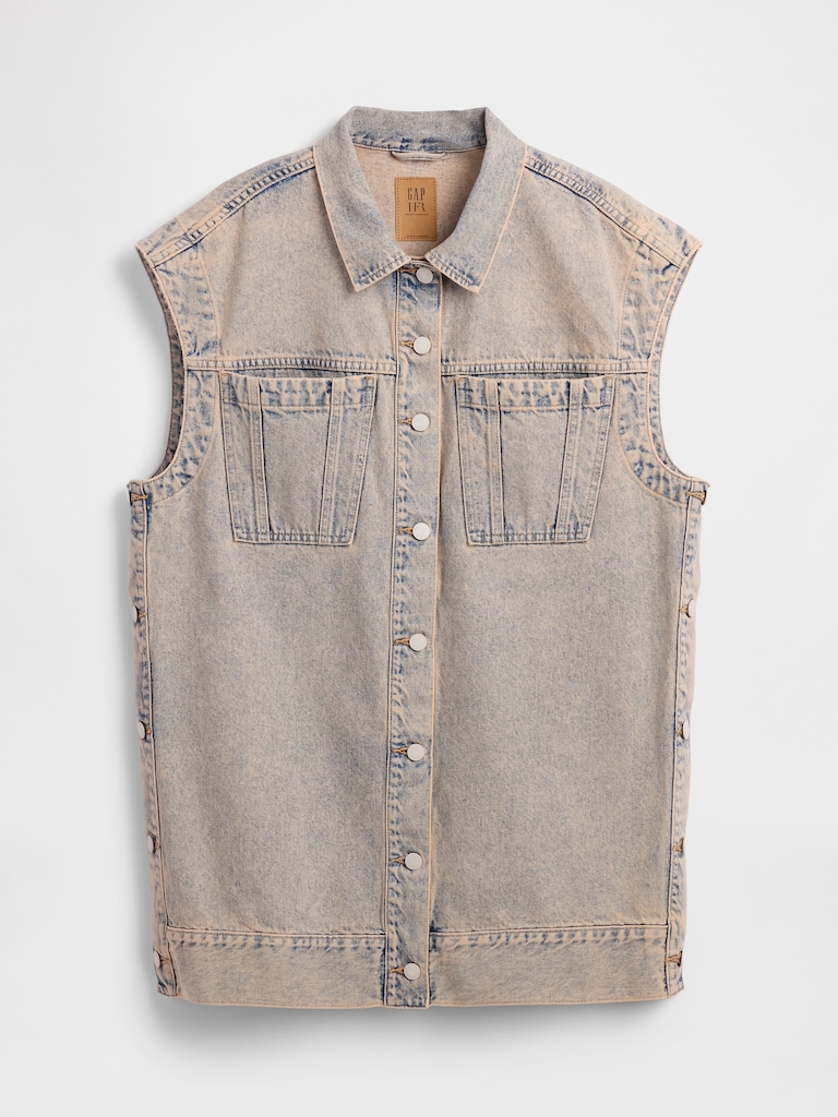 Gap × HFR Denim Oversized Vest by Nicole Benefield Portfolio
