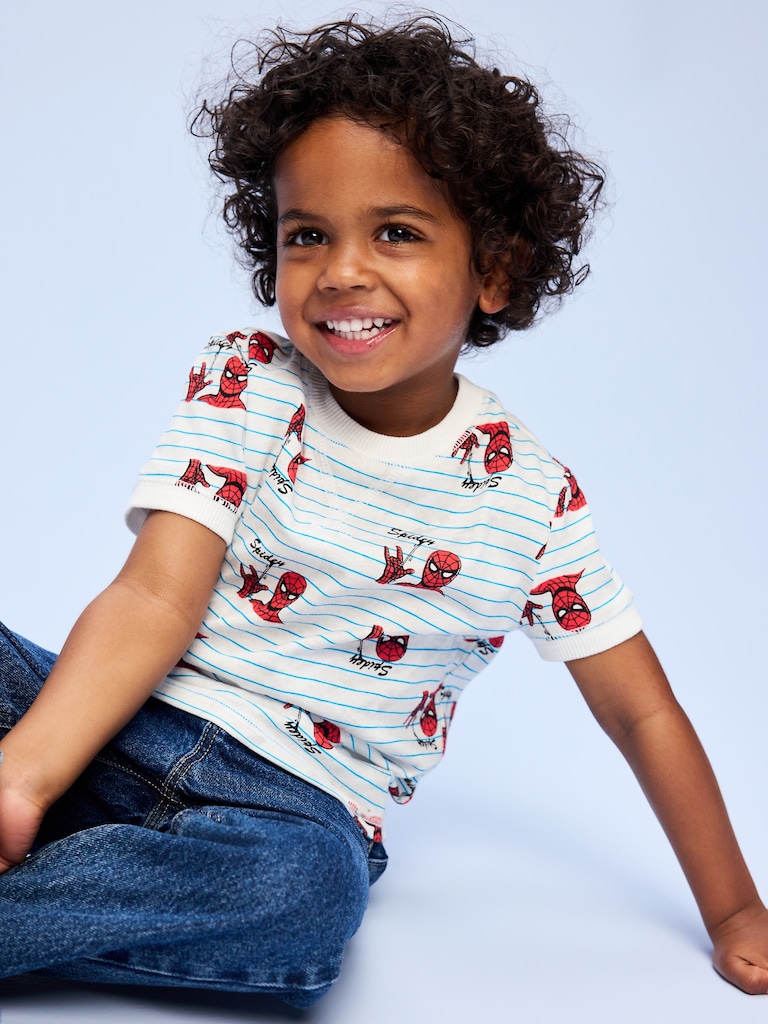 Old Navy x Marvel Spider-Man Graphic Ringer T-Shirt for Toddler Boys