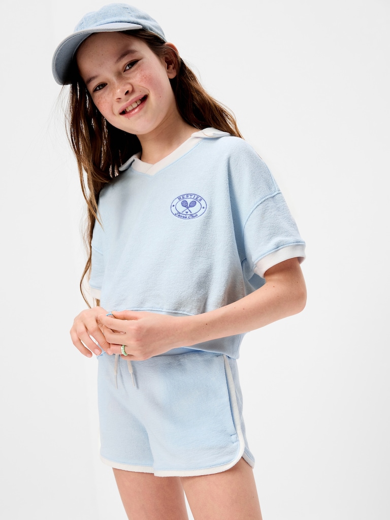 Dolphin-Hem Terry Shorts for Girls