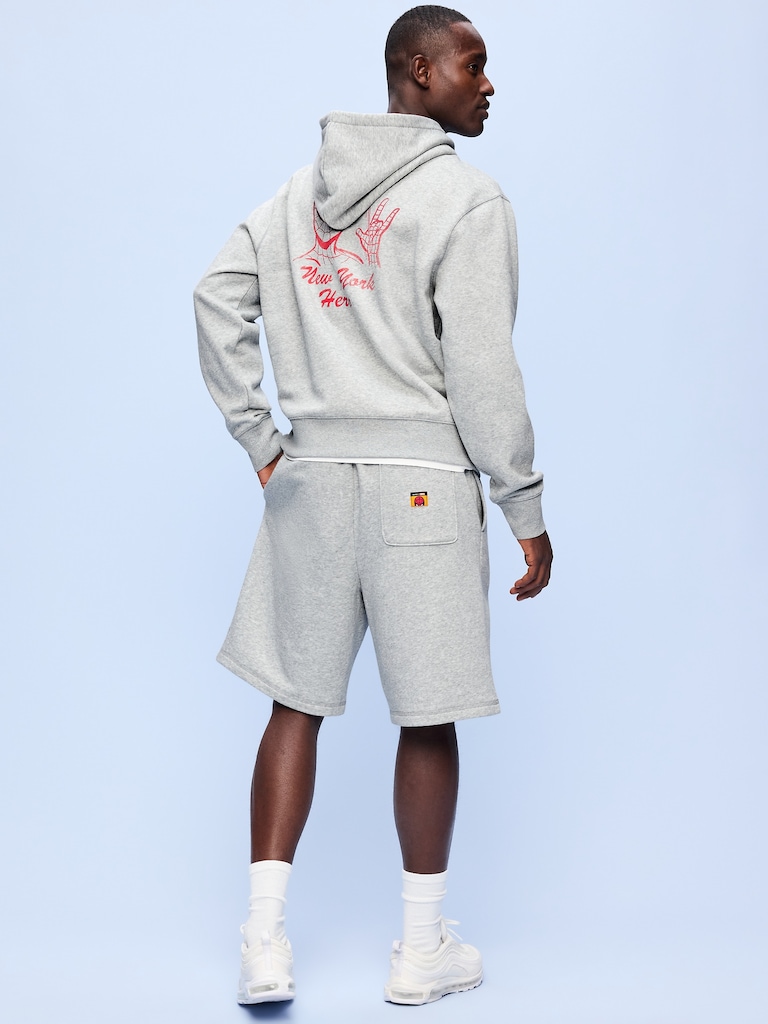 Old Navy x Marvel Spider-Man Baggy Fleece Shorts for Men -- 10-inch inseam