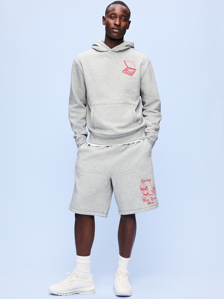 Old Navy x Marvel Spider-Man Baggy Fleece Shorts for Men -- 10-inch inseam