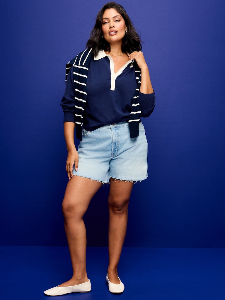 High-Waisted OG Jean Cut-Off Shorts -- 7-inch inseam