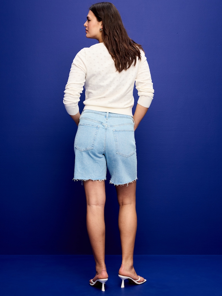 High-Waisted OG Jean Cut-Off Shorts -- 7-inch inseam