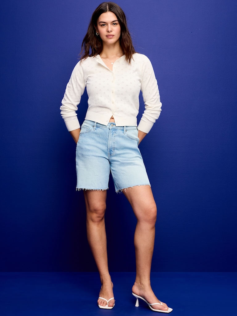 High-Waisted OG Jean Cut-Off Shorts -- 7-inch inseam