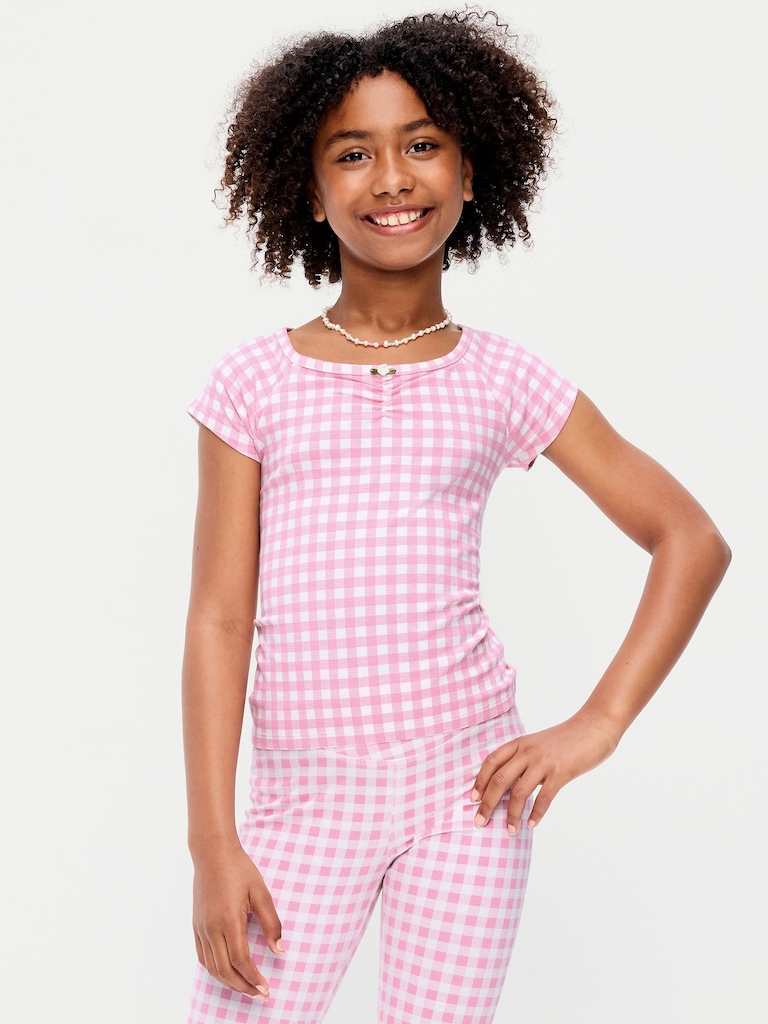 Fitted Off-Shoulder Top for Girls