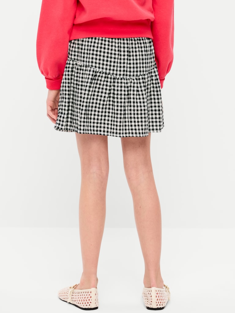 Linen-Blend Buttoned Skirt for Girls