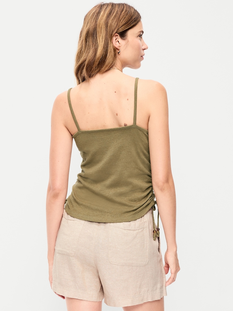 Shirred Side Cami Tank Top