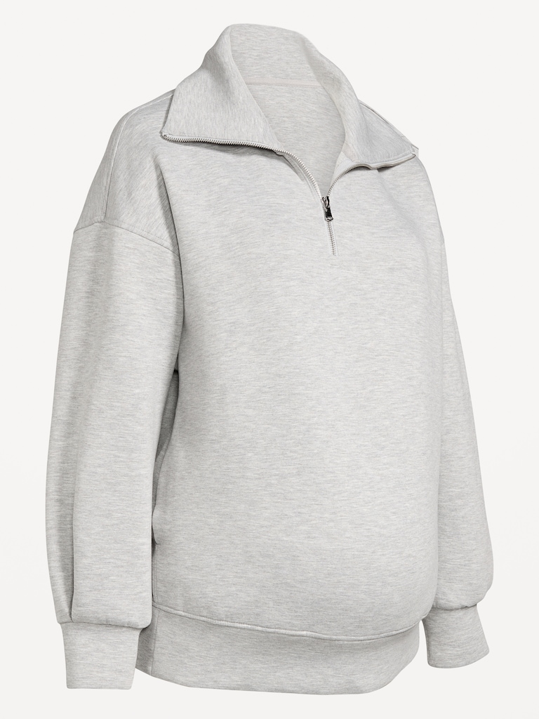Maternity Bounce Fleece Half-Zip Pullover