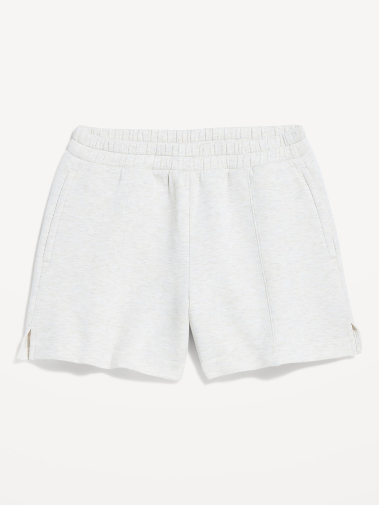 High-Waisted Bounce Fleece Shorts -- 5-inch inseam