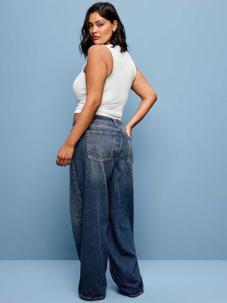 Low-Rise Baggy Wide-Leg Jeans