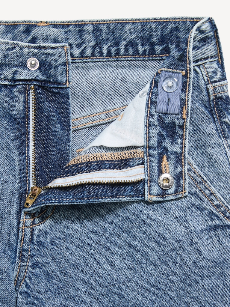 Below Knee Ultra Baggy Carpenter Jean Shorts for Boys