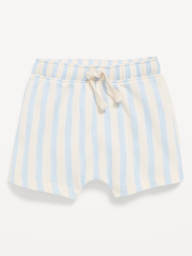 French Terry Striped Unisex Shorts for Baby