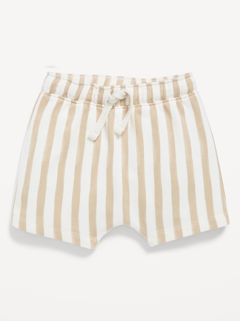 French Terry Striped Unisex Shorts for Baby