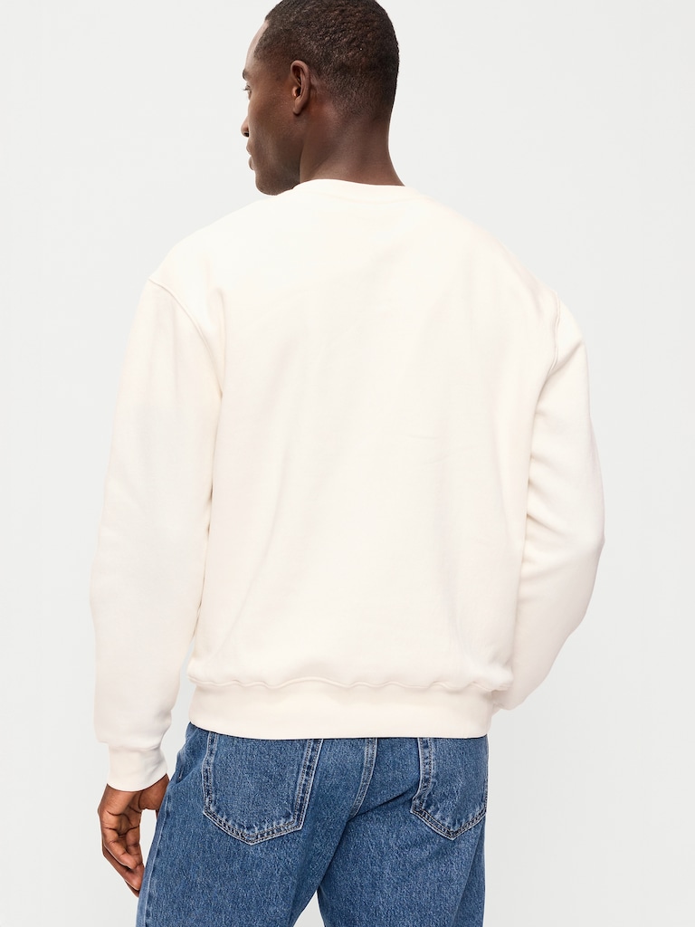 Loose Logo-Graphic Crew-Neck Sweatshirt