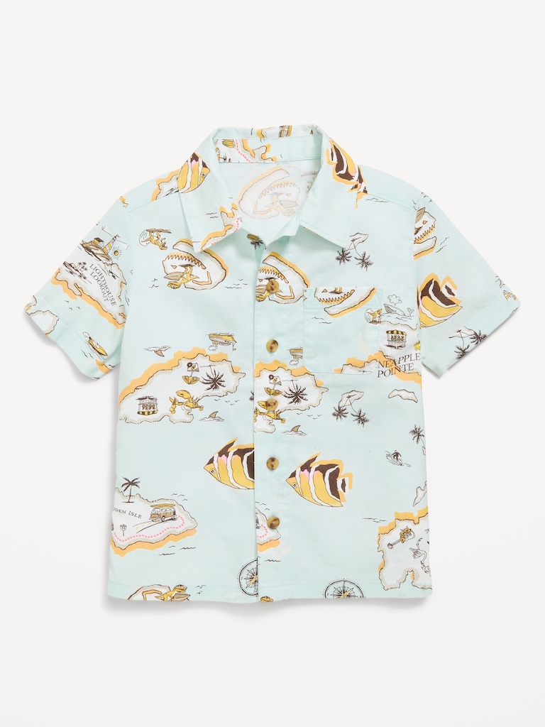 Printed Short-Sleeve Shirt for Toddler Boys