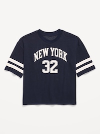 Oversized Mesh Graphic Football T-Shirt for Boys