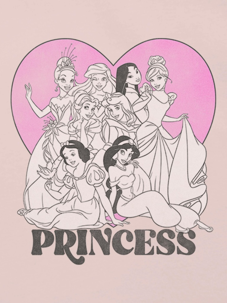 Toddler Disney Princess Heart Graphic T-Shirt