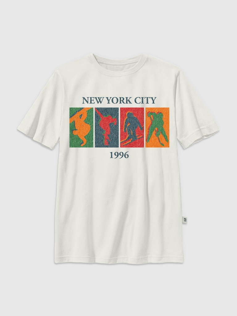 Kids Winter Sports Vintage Graphic T-Shirt