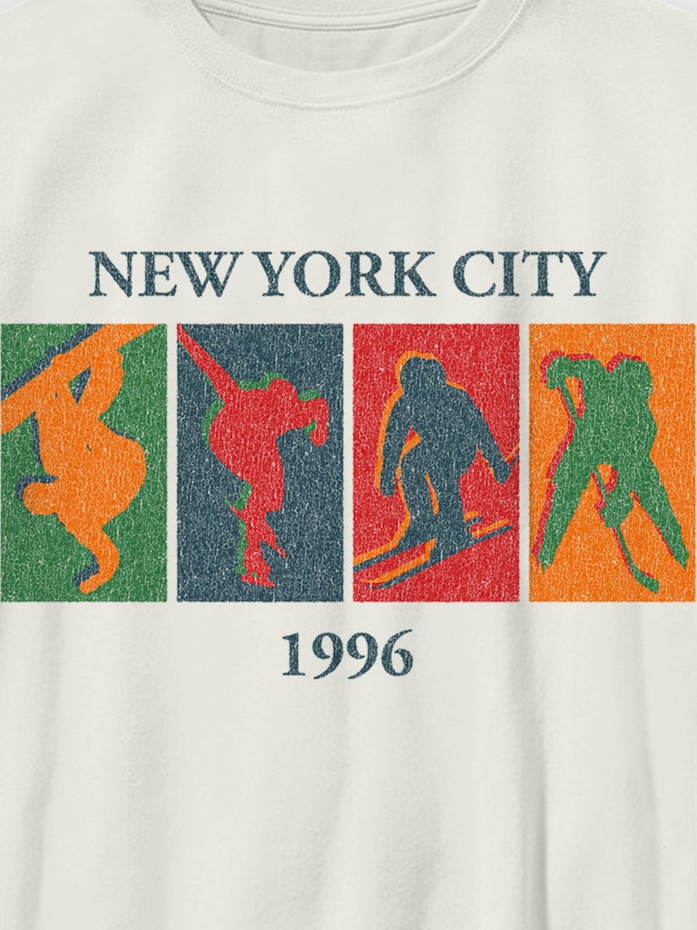 Kids Winter Sports Vintage Graphic T-Shirt