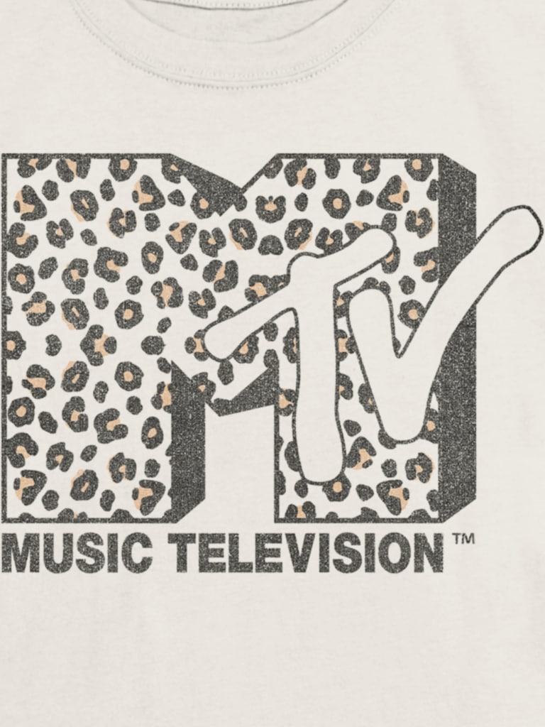 Kids MTV Leopard Logo Graphic T-Shirt