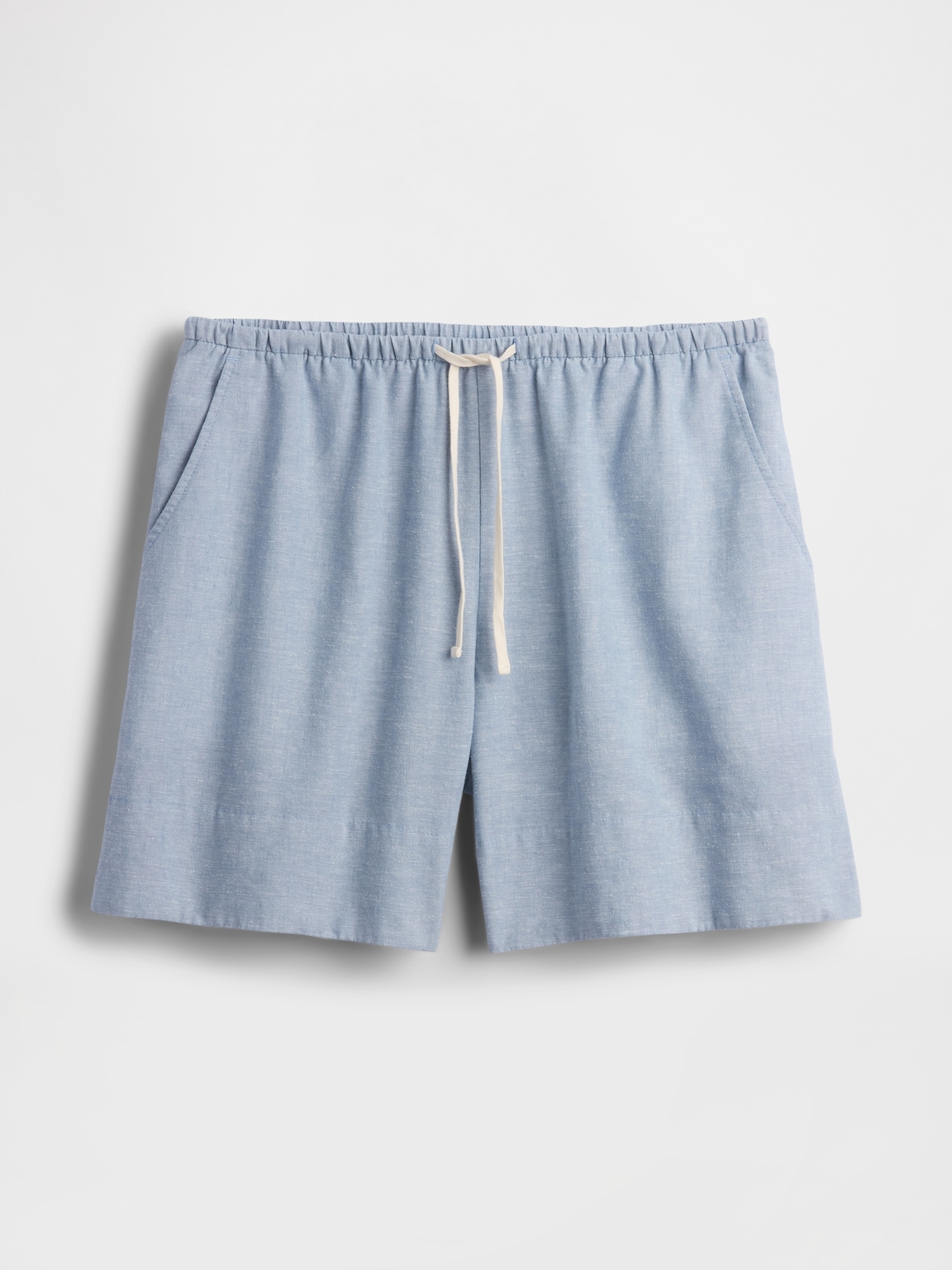 Linen-Blend Easy Shorts