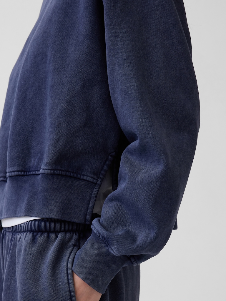 VintageSoft Oversized Split-Hem Sweatshirt