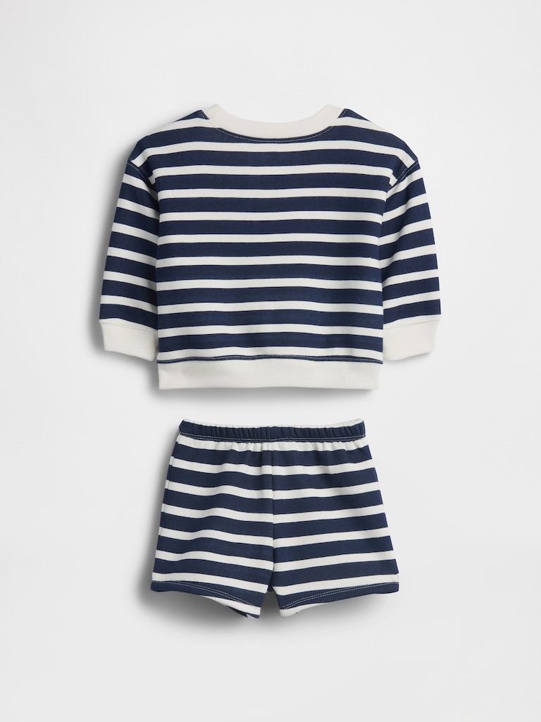 Baby VintageSoft Bear Stripe Sweat Set