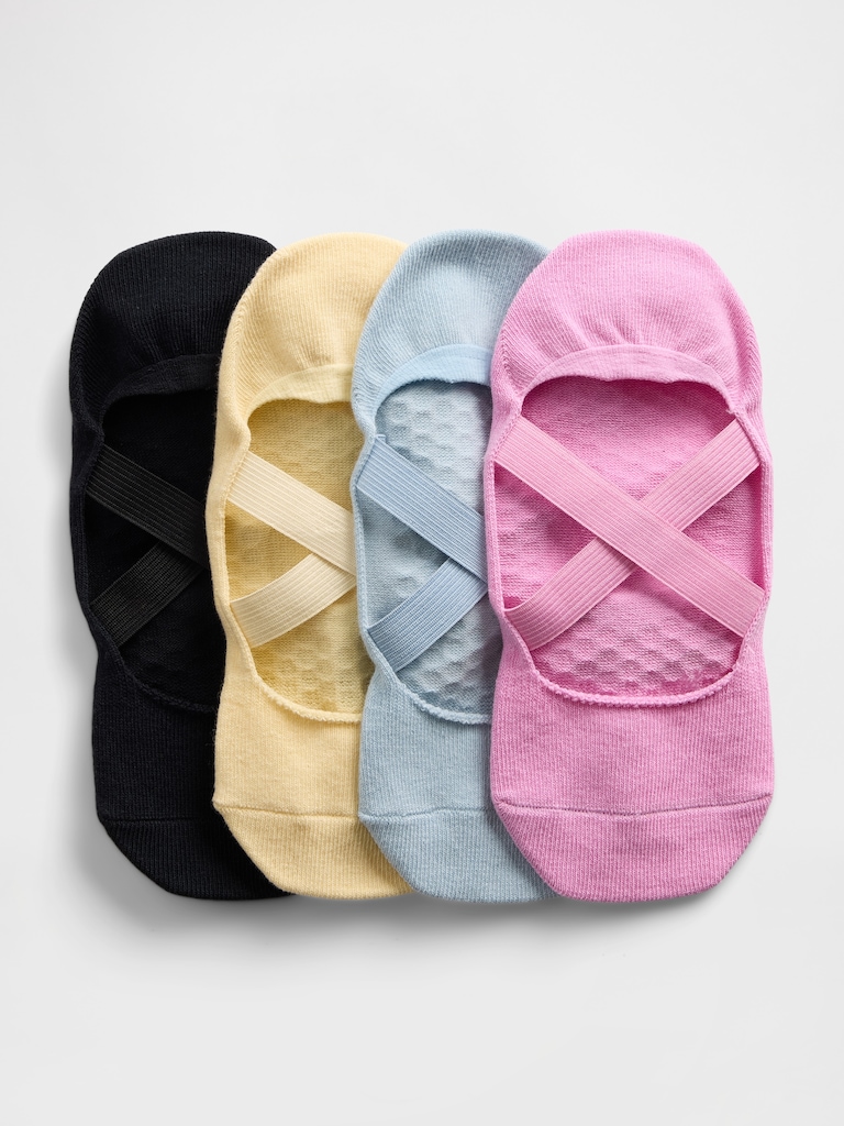 No Show Grip Socks (4-Pack)