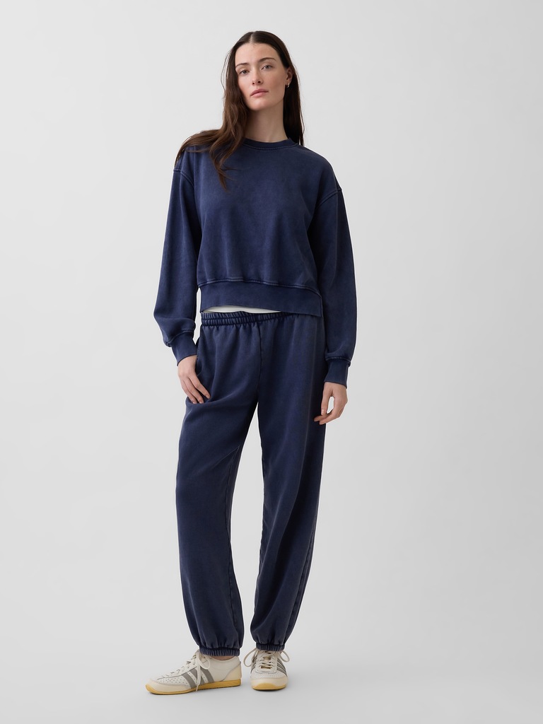 VintageSoft Oversized Split-Hem Sweatshirt