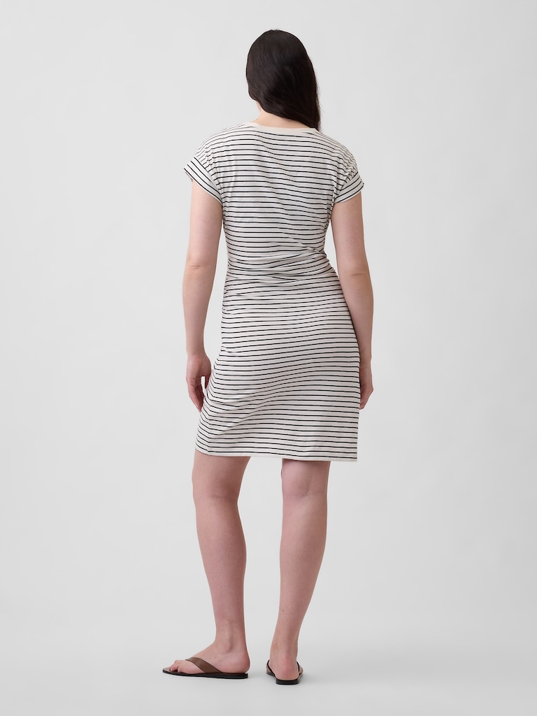 Ruched Jersey Mini Dress