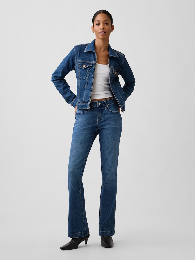 Shrunken Icon Denim Zip Jacket