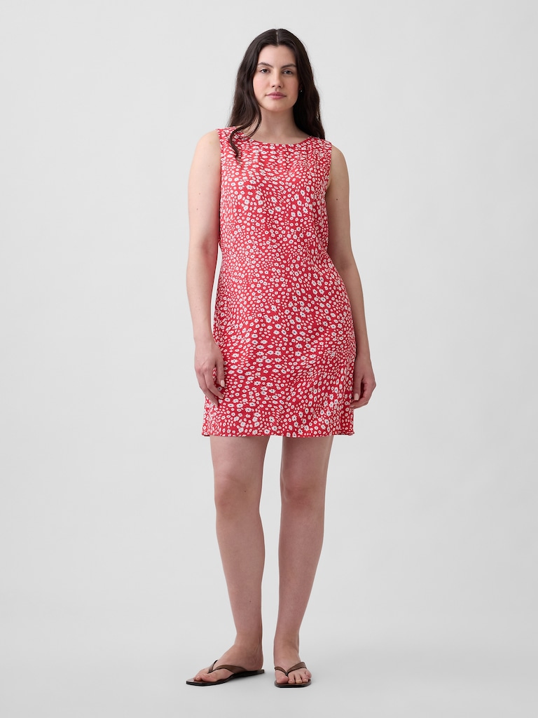 Print Sleeveless Mini Dress