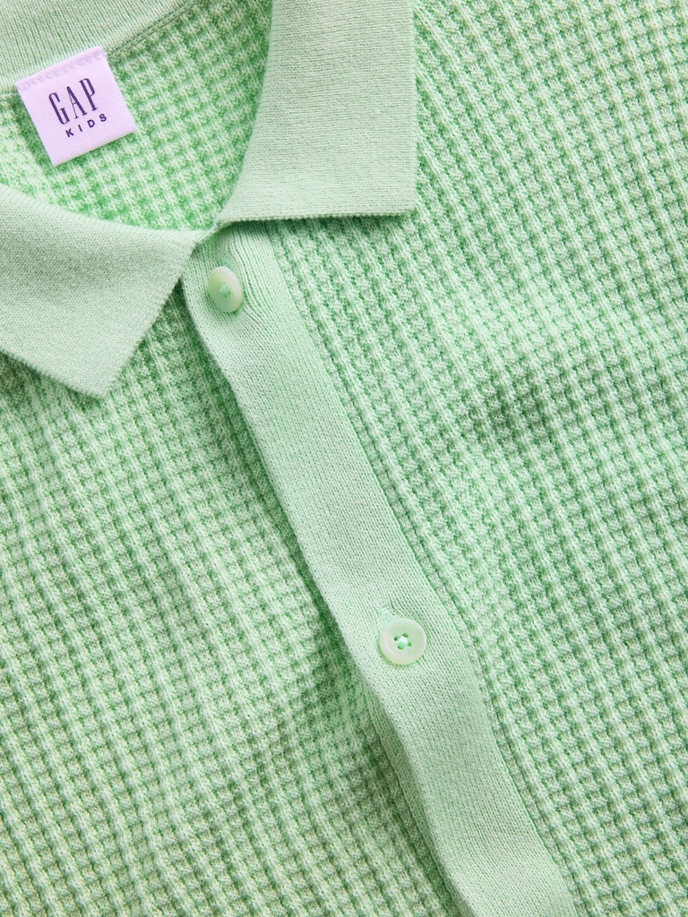 Kids Relaxed Textured Sweater Shirt