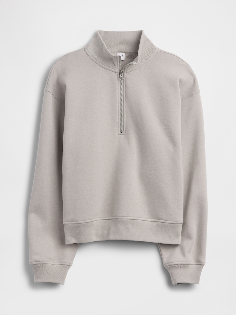 Oversized Fleece Half-Zip Sweatshirt