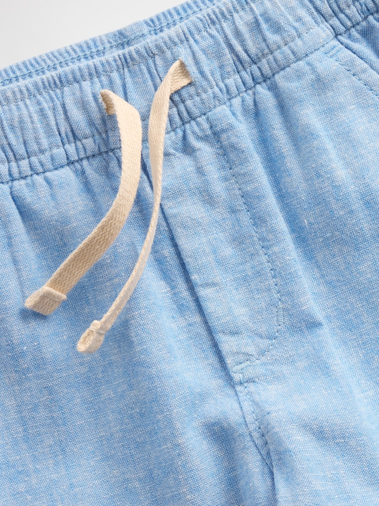 babyGap Pull-On Tapered Linen-Blend Pants