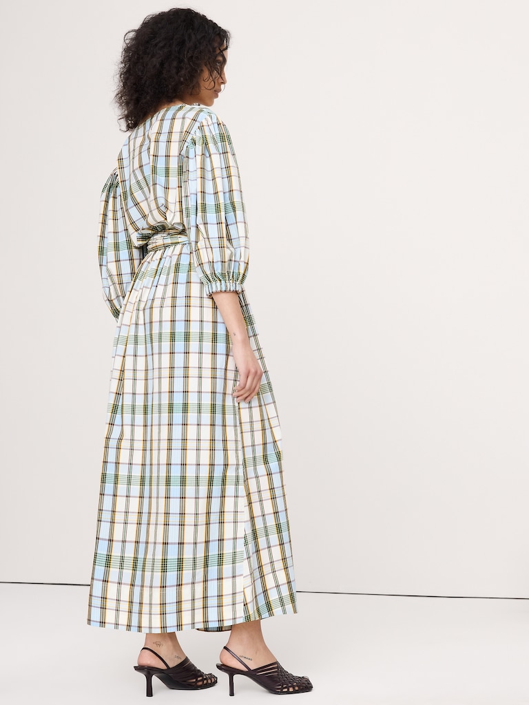 Lightweight Cotton Wrap Maxi Dress