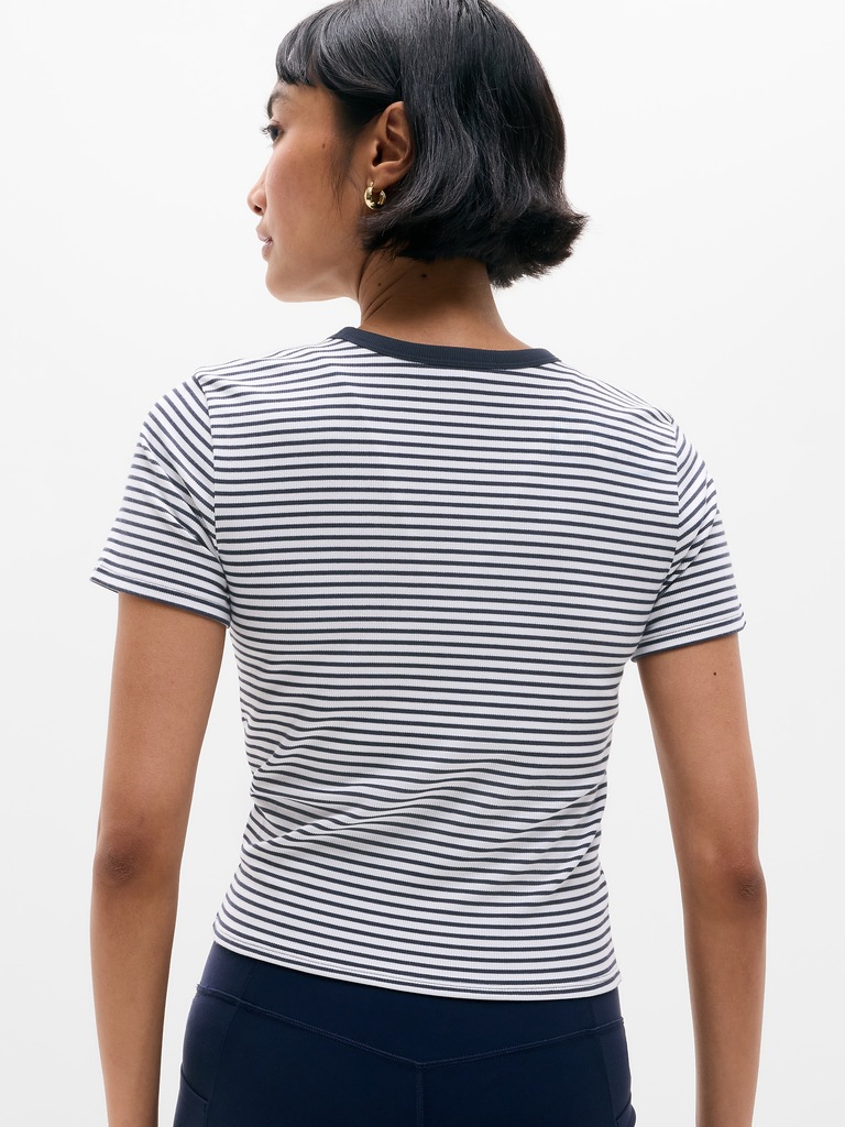 Signature Rib Crop Tee