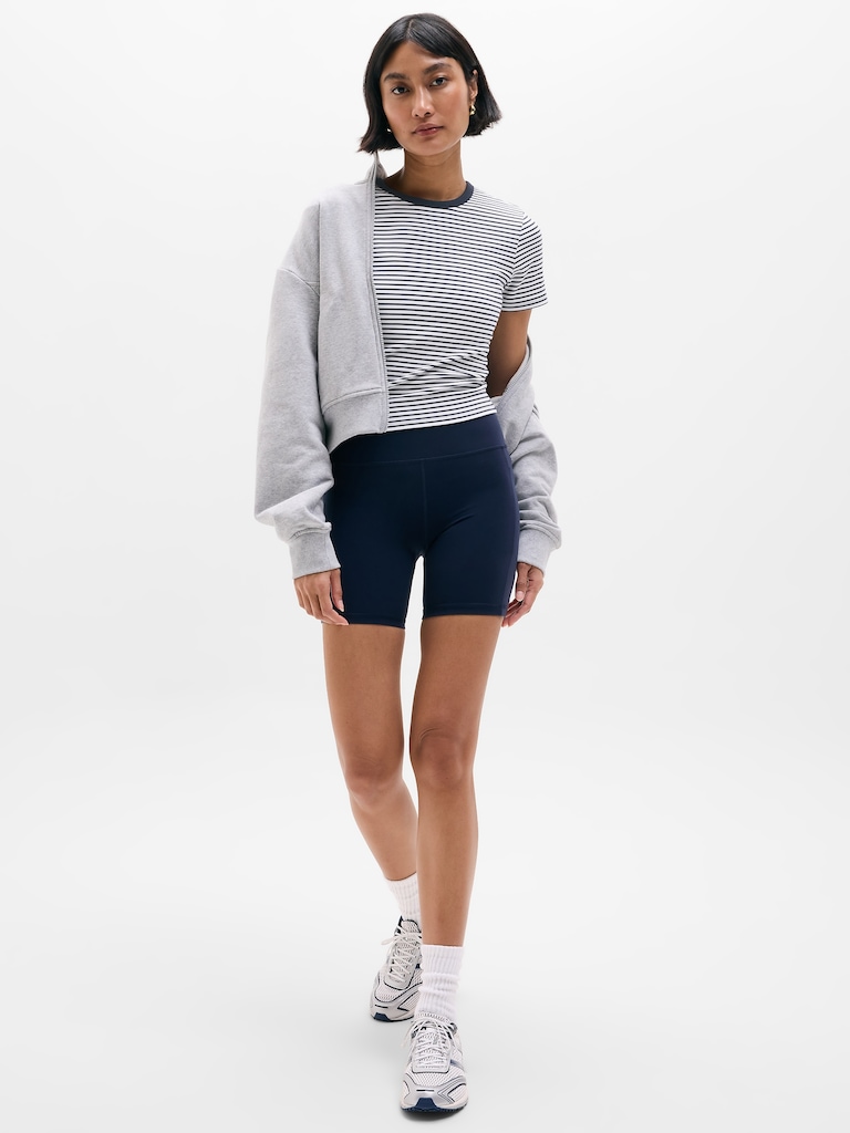 Signature Rib Crop Tee