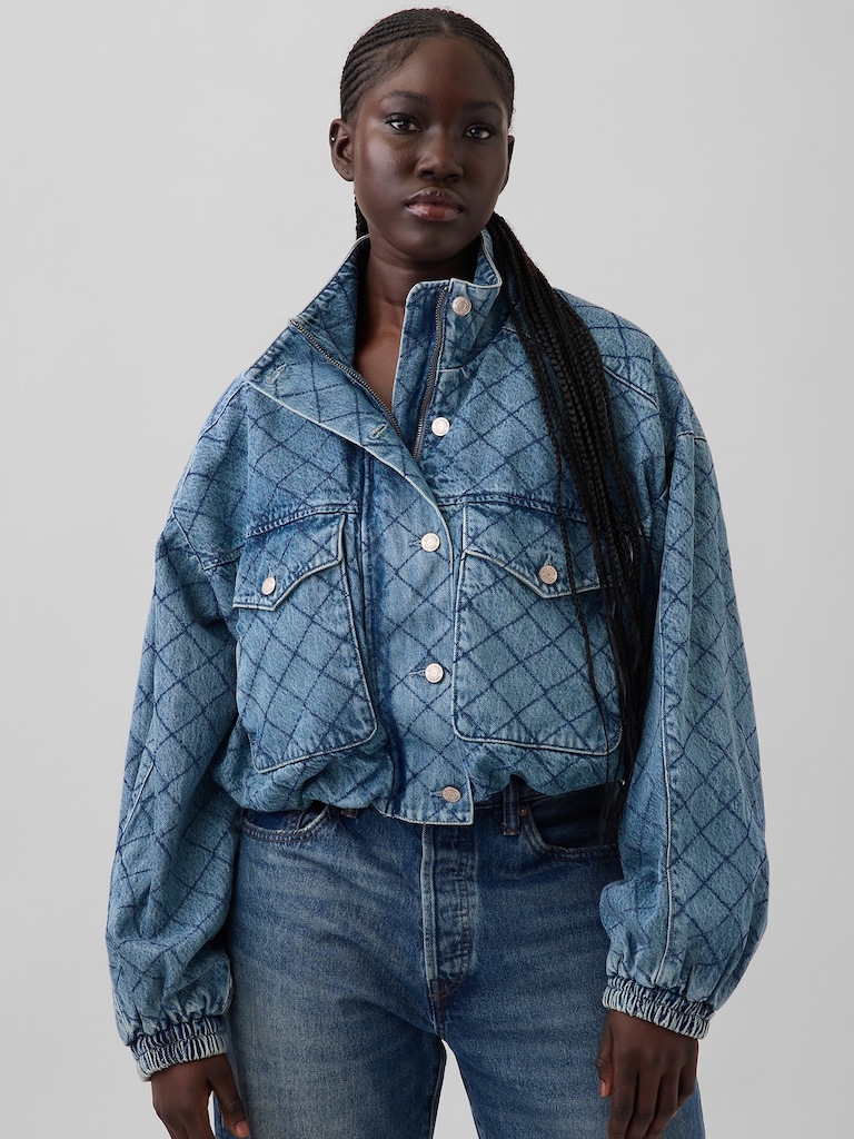 Gap × HFR Stitched Denim Bomber Jacket by LaTouché